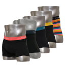 ポールスミス ボクサーパンツ 5枚セット 前閉じ 5枚組 Paul Smith Men's Trunk 5pack Black multi Cotton/Spa...