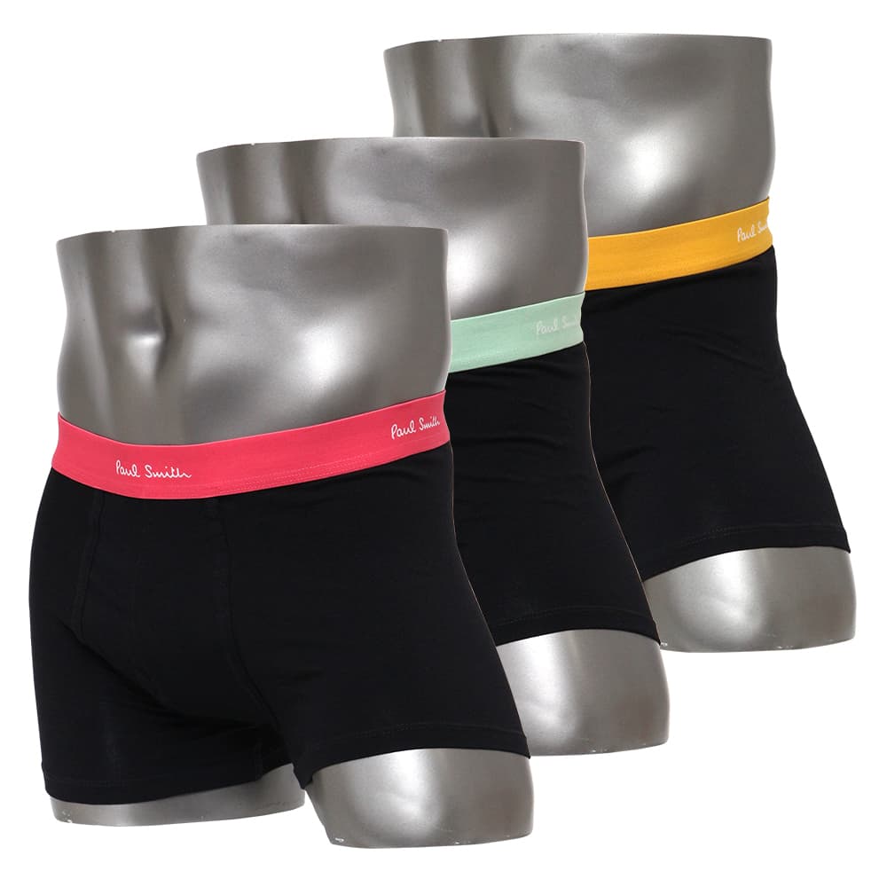 ݡ륹ߥ ܥѥ 3祻å Ĥ Paul Smith Men's Trunk 3pack 3 M1A 914C E3PCKU 79 Black Cotton/Spandex S/M/L