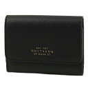 スマイソン SMYTHSON 三つ折り財布 ミニ財布 小銭入れ コインケース カードケース PANAMA COMPACT PRS BLACK LEATHER MADE IN ITALY 1029609