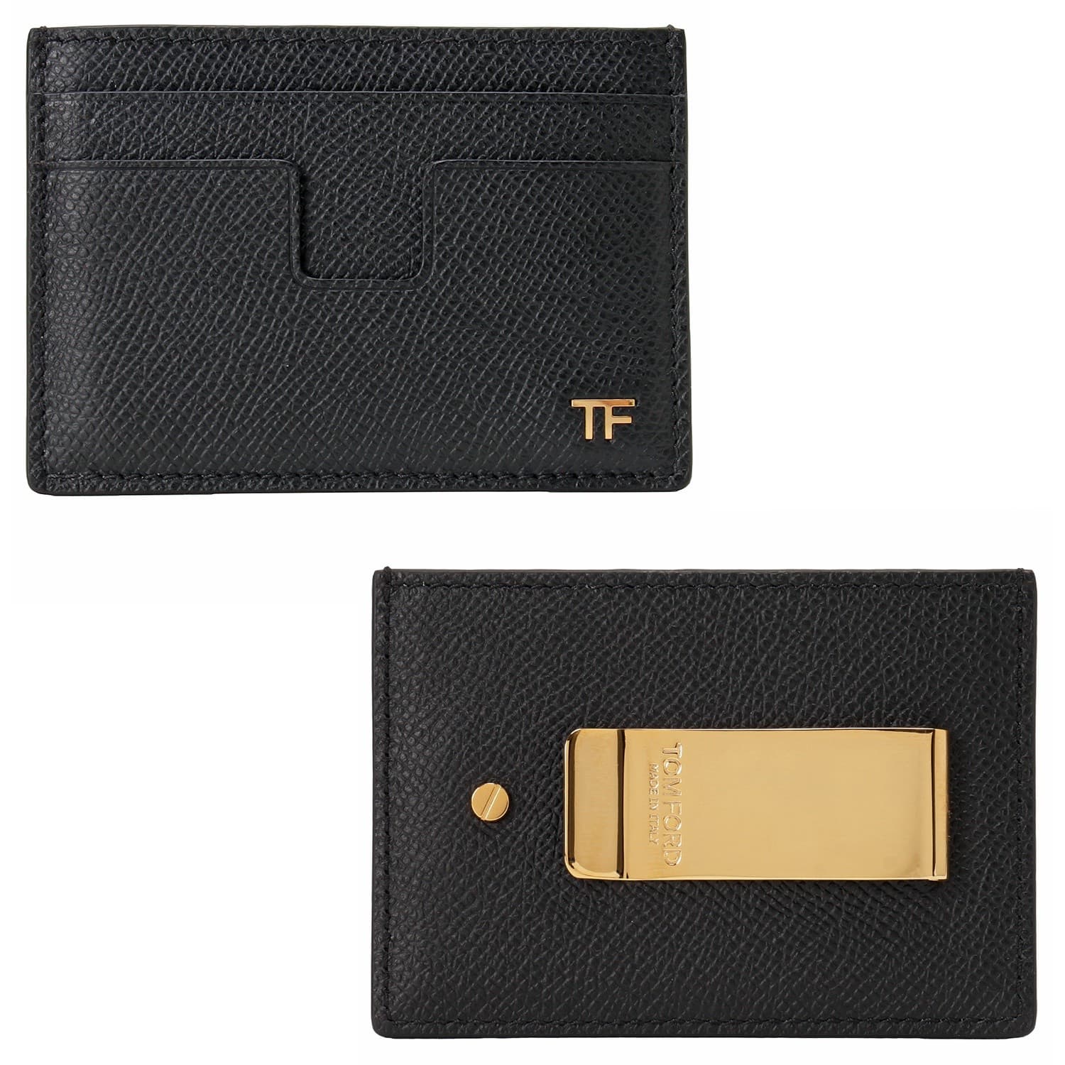 トムフォード カードケース TOM FORD メンズ YM341 LCL081G 1N001 マネークリップ付 ブラック MONEY CLIP CARDHOLDER YM341-LCL081G-1N001