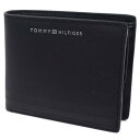 トミーヒルフィガー 財布 二つ折り財布 メンズ ブラック TOMMY HILFIGER AM0AM10982BDS