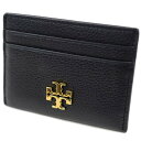 トリーバーチ カードケース Tory Burch レディース 74884 001 Kira Pebbled Card Case Black Leather ブラ...