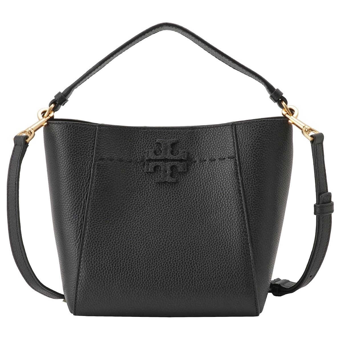 トリーバーチ バッグ（レディース） トリーバーチ バッグ Tory Burch レディース マックグロー ダブルTロゴ スモール バケット 2WAYショルダーバッグ ブラック MCGRAW SMALL BUCKET BAG 74956-001-BLACK