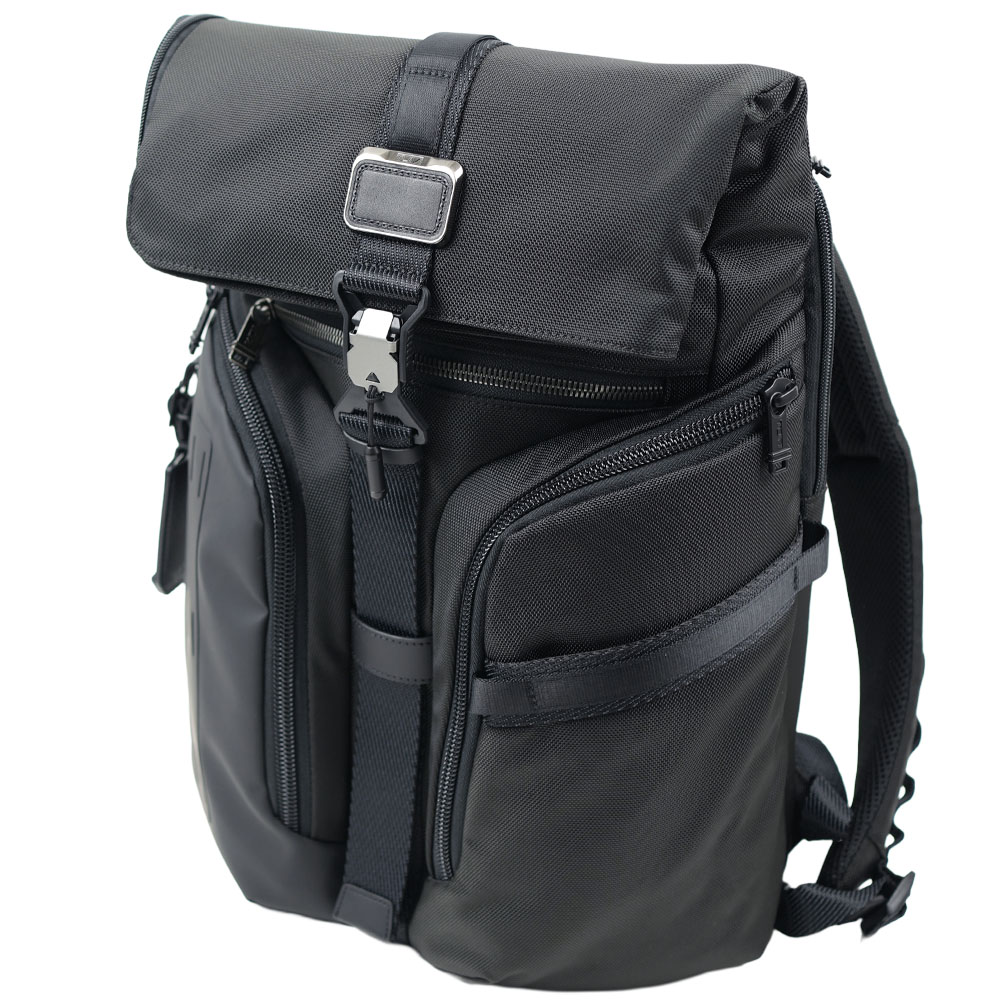 TUMI - TUMI トゥミ バックパック ALPHA BRAVO ロジスティック 0232759D 1424811041 ブラック メンズ ビジネスリュック バリスティックナイロン フラップ ロールトップ PC収納 15インチ 大容量 A4 B4 通勤 出張 通学 旅行 バッグ 鞄 0232759-D