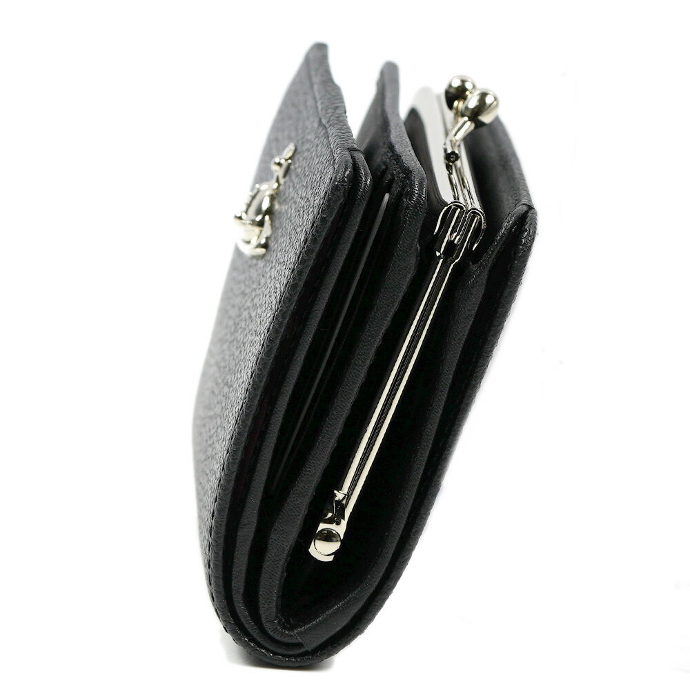 ヴィヴィアンウエストウッド 財布 Vivienne Westwood BLACK がま口 二つ折り財布 51010020-41031-N404