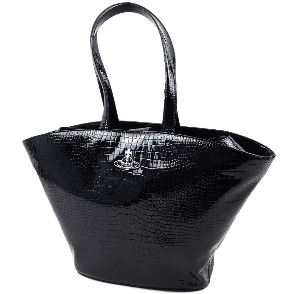 ヴィヴィアンウエストウッド トートバッグ（レディース） ヴィヴィアンウエストウッド トートバッグ Vivienne Westwood SHOB-SHOPPING JOHANNA CURVED TOTE BAG BLACK 42060015 02094 N201