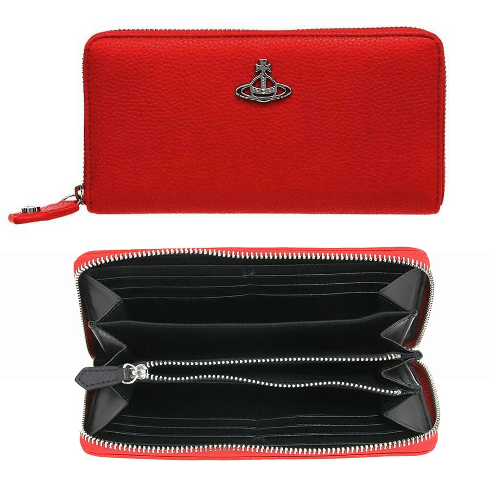 ヴィヴィアン・ウェストウッド 長財布 レディース ヴィヴィアンウエストウッド 長財布 Vivienne WestWood JOHANNA ZIP ROUND WALLET RED ラウンドファスナー 51050001 01229 H401