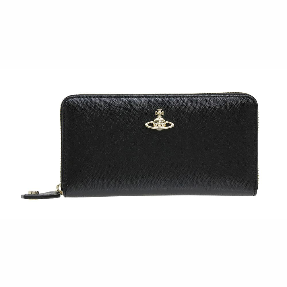 ヴィヴィアンウエストウッド 長財布 ラウンドファスナー Vivienne Westwood VICTORIA CLASSIC ZIP ROUND WALLET BLACK 51050023 42106 N402