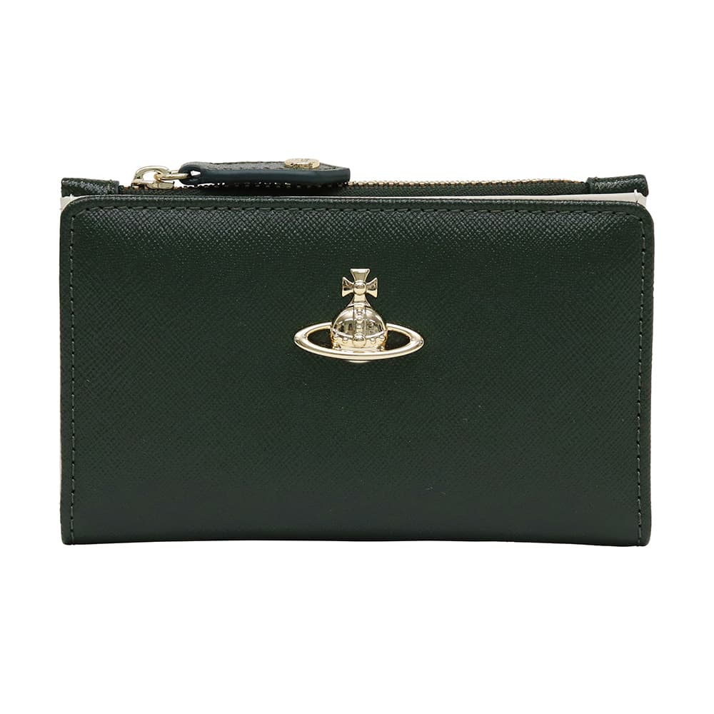 ヴィヴィアンウエストウッド 財布 二つ折り Vivienne Westwood レディース カードケース コインケース Victoria Slim Flap Card Holder 51110038 40565 M403PF Green