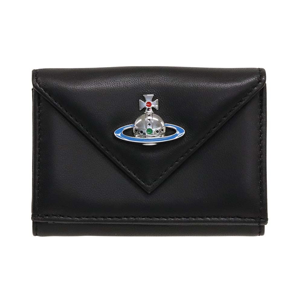 ヴィヴィアンウエストウッド 三つ折り財布 Vivienne Westwood EMMA ENVELOPE BILLFOLD WITH POCKET BLACK ブラック 51150009 40564 N410