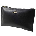 ヴィヴィアンウエストウッド クラッチバッグ ポーチ Vivienne Westwood VICTORIA PURSE WITH ZIP BLACK ブラック レザー 52030003 42106 N402