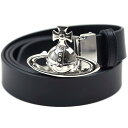 [AEgbg] BBAEGXgEbh xg U[ I[u Vivienne Westwood BELTS ORB BUCKLE PALLADIUM BELT BLACK ubN Vo[ 82010004 42110 N402