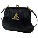 ヴィヴィアンウエストウッド ショルダーバッグ 肩掛け ハンドバッグ クラッチバッグ がま口 ブラック Vivienne Westwood 4402009CU W00SS N201 4402009CU-W00SS-N201