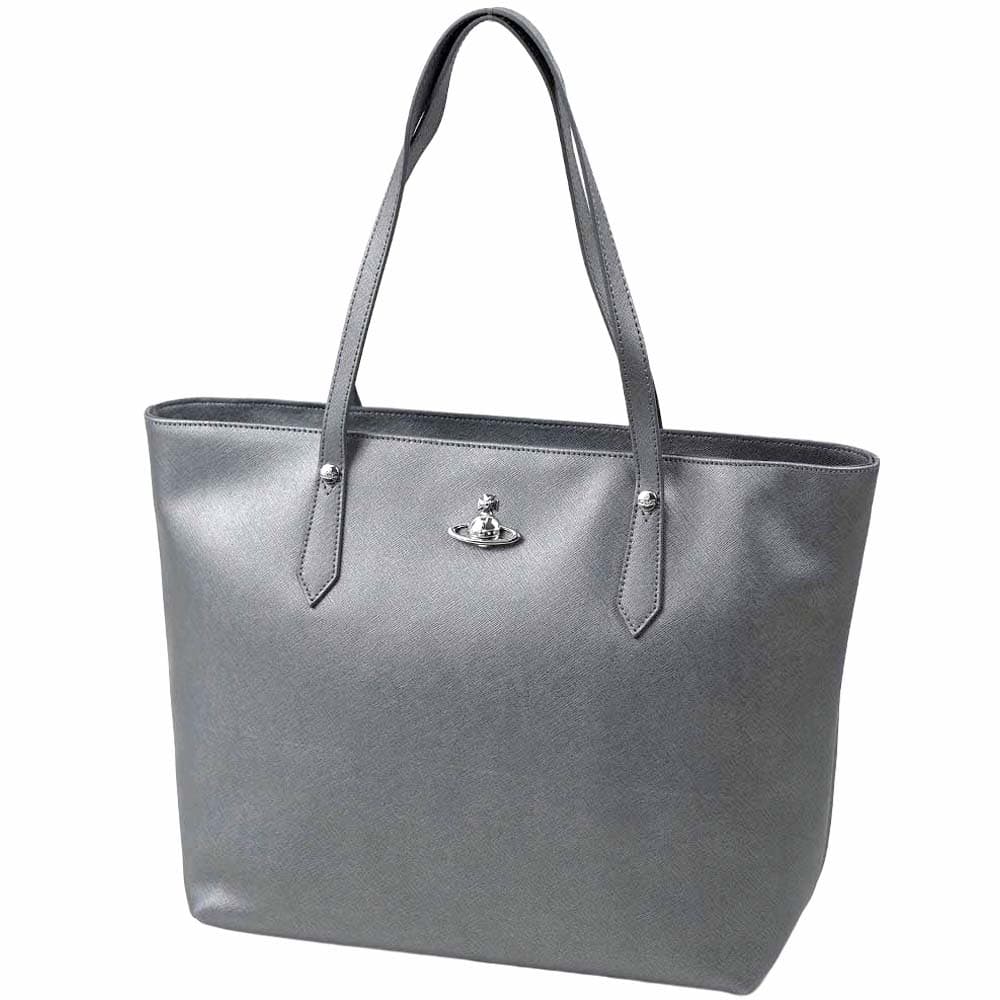 ヴィヴィアンウエストウッド トートバッグ レディース メンズ ユニセックス グレー Vivienne Westwood SHOPPER SAFFIANO 42050045-41214-P401