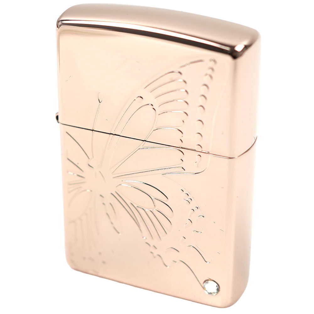 ZIPPO ジッポー ジッポライター バタフライ 蝶 スワロフスキー ピンクゴールド 2BTF-PG
