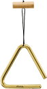 TRIANGLES ソフトな音色で音波特性に優れたブラス製のトライアングルです。 SIZES 4" MATERIAL Solid brass INCLUDES Wooden holder with braided nylon cord 　　　　 Metal beater 当商品はメーカー取り寄せとなります。事前に納期の確認をお願いします。　