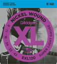 *【メール便発送、代引き不可】【ダダリオ エレキギター弦】スーパーライト D'Addario EXL-120(EXL120)