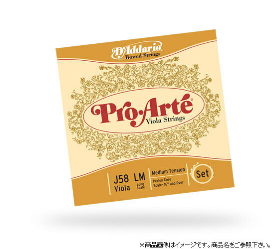 【ゆうパケット・送料無料】【D'Addario （ダダリオ）】【ヴィオラ弦】J58 ProArte