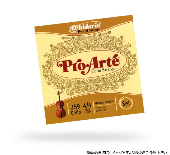 Pro・Arte Cello Stringsはナイロン芯線の採用により温かみのある音が特徴で、弦が馴染むのが早く中級者~アマチュア・プレイヤーにお勧めのチェロ用ナイロン弦です。 ※画像はイメージとなります。商品名をご確認の上ご注文お願いします。　