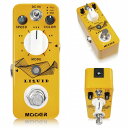 Mooer Liquidは、ポケットサイズのフェイザーペダルです。5つのフェイザーモードと3種類の波形選択を組み合わせ、多彩なフェイザーをかけることができます。 5つのフェイザータイプは、ゆるやかなヴィンテージフェイザーからエクストリームなモジュレーションまで、ノブを回して選択できます。さらにノブの位置によりフェイザーミックスを調整できます。さらにトグルスイッチでラウンド、トライアングル、スクエアの3種類の波形を選択することができます。 そして、SPEEDコントロールでフェイザーのモジュレーションスピードを、調整することができます。COLORコントロールはフェイザーのモードにより操作が変わります。 ・Mode1：Depthコントロール ・Mode2：Qコントロール ・Mode3：フィードバックコントロール ・Mode4：Q+フィードバックコントロール ・Mode5：Q+フィードバックコントロール クラシックフェイザーサウンドから全く新しいモジュレーションまで、Liquid1台で完結します。 ●特徴 ・5タイプのフェイザーエフェクトを収録 ・Round、Trianglar、Squareから波形を選択可能 ・Speed、Color、Mode/Mixコントロール ・フルメタル筐体 ・超小型、コンパクトデザイン ・トゥルーバイパス ・スタンダードなDC9Vアダプターで駆動　