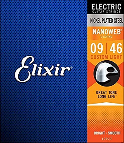 【Elixir（エリクサー）　エレキギター弦 】ナノウェブ　カスタムライト #12027