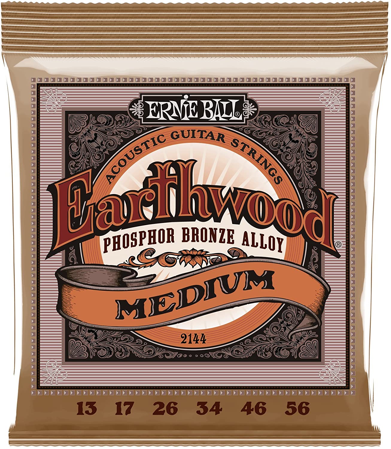 �ڤ椦�ѥ��å���ȯ��������̵����ERNIE BALL 2144 ���������ƥ��å��������� (13-56) EARTHWOOD PHOSPHO...