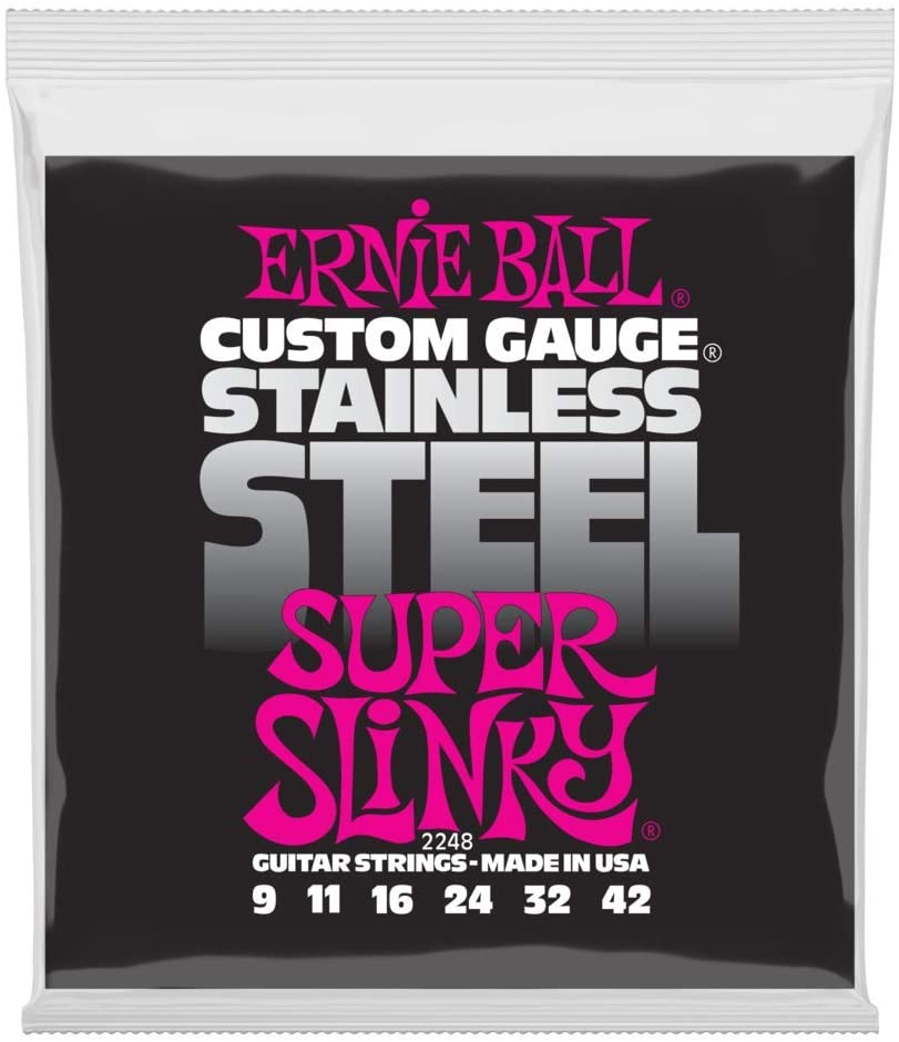 【ゆうパケット便・送料無料】ERNIE BALL 2248 エレキギター弦 (09-42) STAINLESS SUPER SLINKY ステンレス・スーパ…
