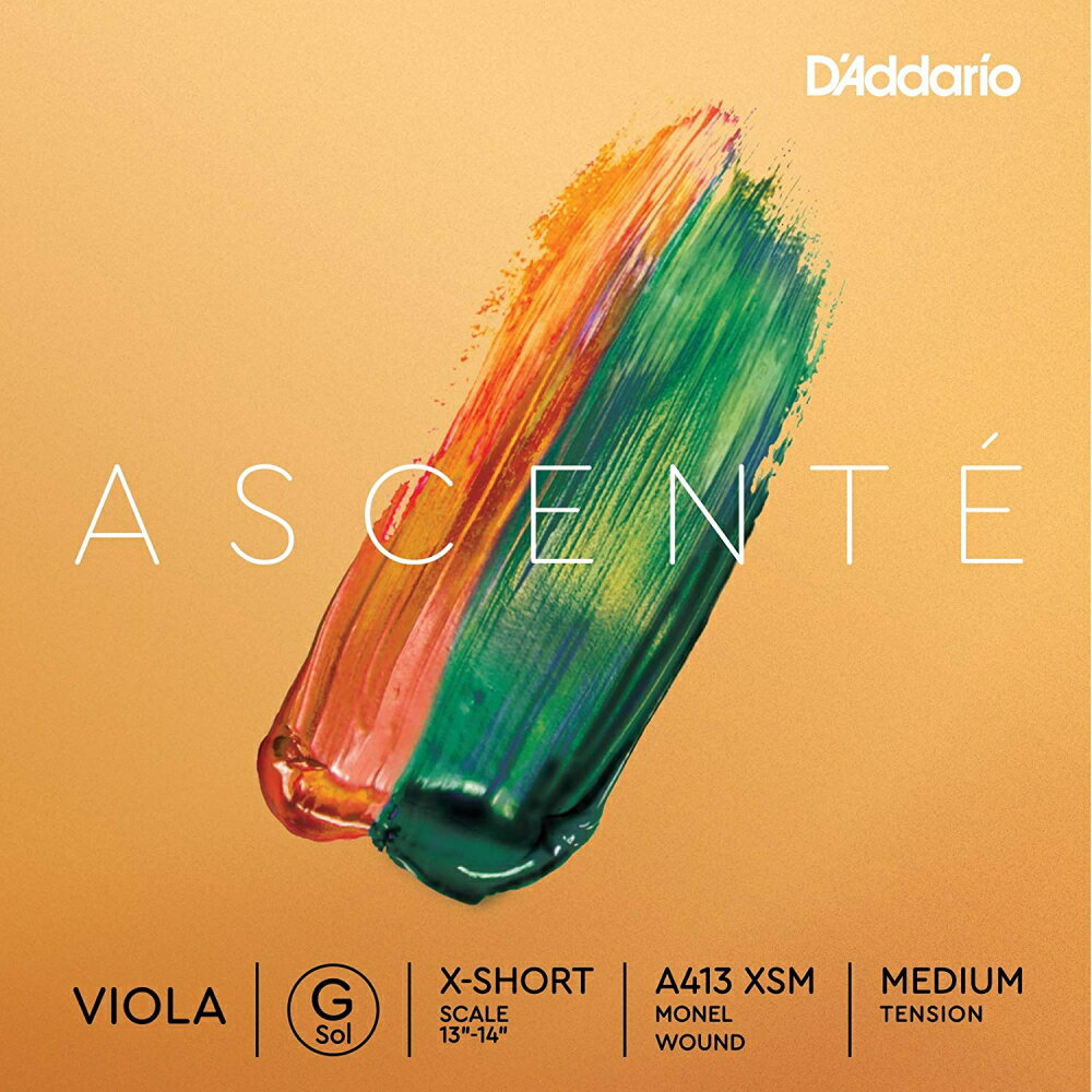 【メール便・送料無料】【D'Addario (ダダリオ)】【ヴィオラ弦】ダダリオ ビオラ弦 Ascente バラ弦 Ascente G線 Extra Short...