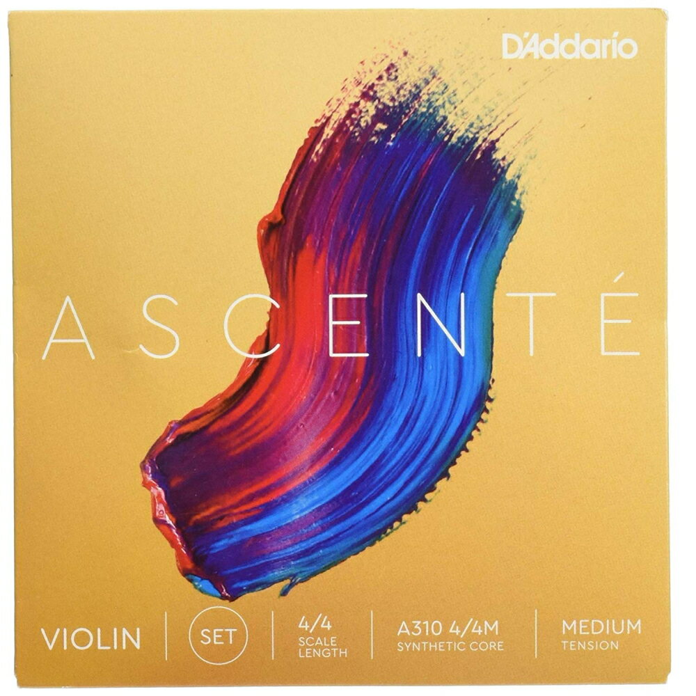 【メール便・送料無料】【D'Addario (ダダリオ)】【バイオリン弦】Ascente セット A310 4/4M Medium Tension
