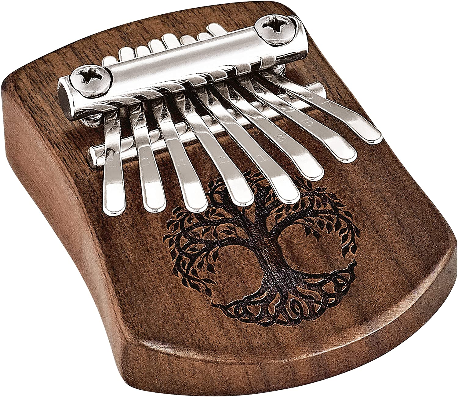 【送料無料】【MEINL(マイネル)】Sonic Energy Collection カリンバ Mini Solid Kalimba ブラックウォルナット 8鍵盤 Tree Of Life Symbol KL801TOL