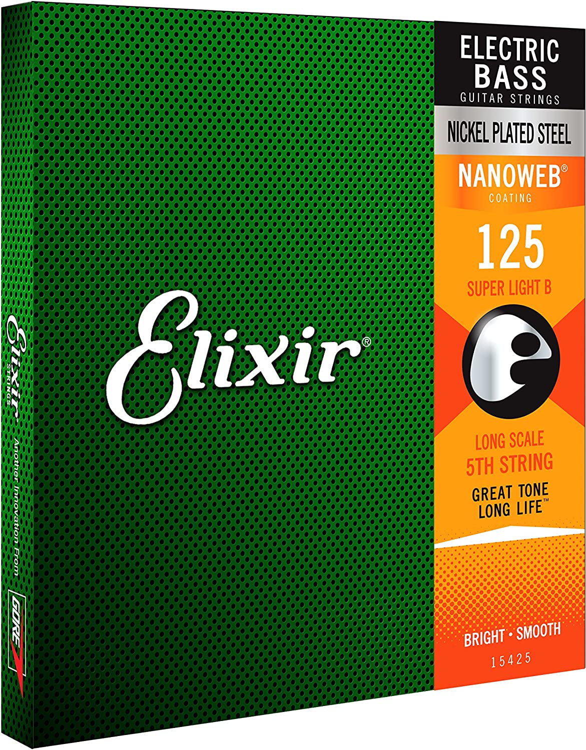 【ネコポス便発送】【Elixir（エリクサー）　ベース弦】ベースバラ弦 NANOWEB ニッケル 5弦用 Long Scale .125 #15425