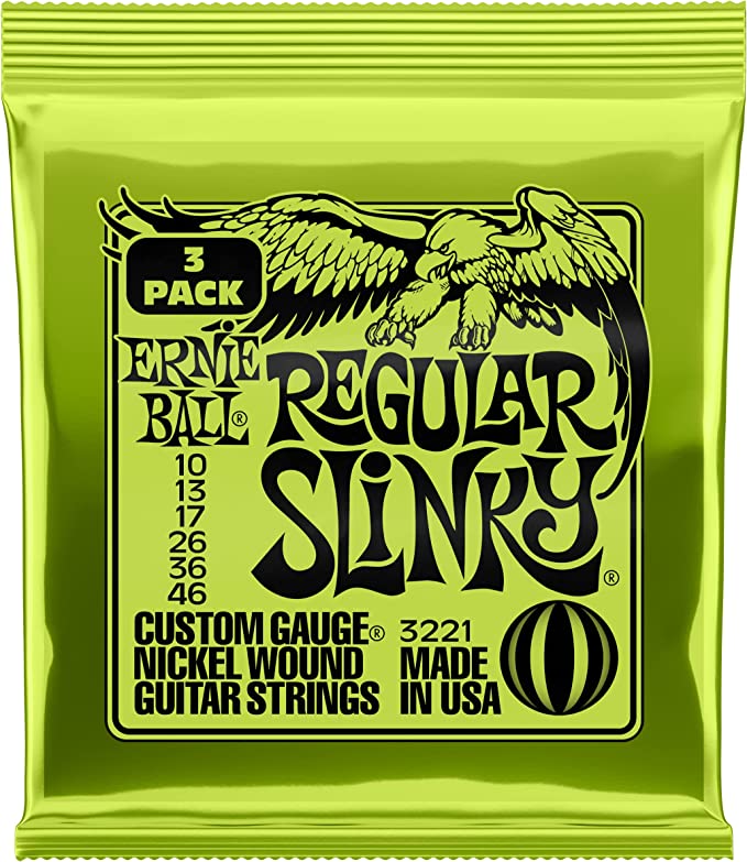 ERNIE BALL 3221 エレキギター弦 (10-46) REGULAR SLINKY 3Set Pack