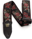 【ネコポス便 送料無料】 【ERNIEBALL(アーニーボール)】【ストラップ】 4142 ギターストラップ JACQUARD STRAP RED ROSE