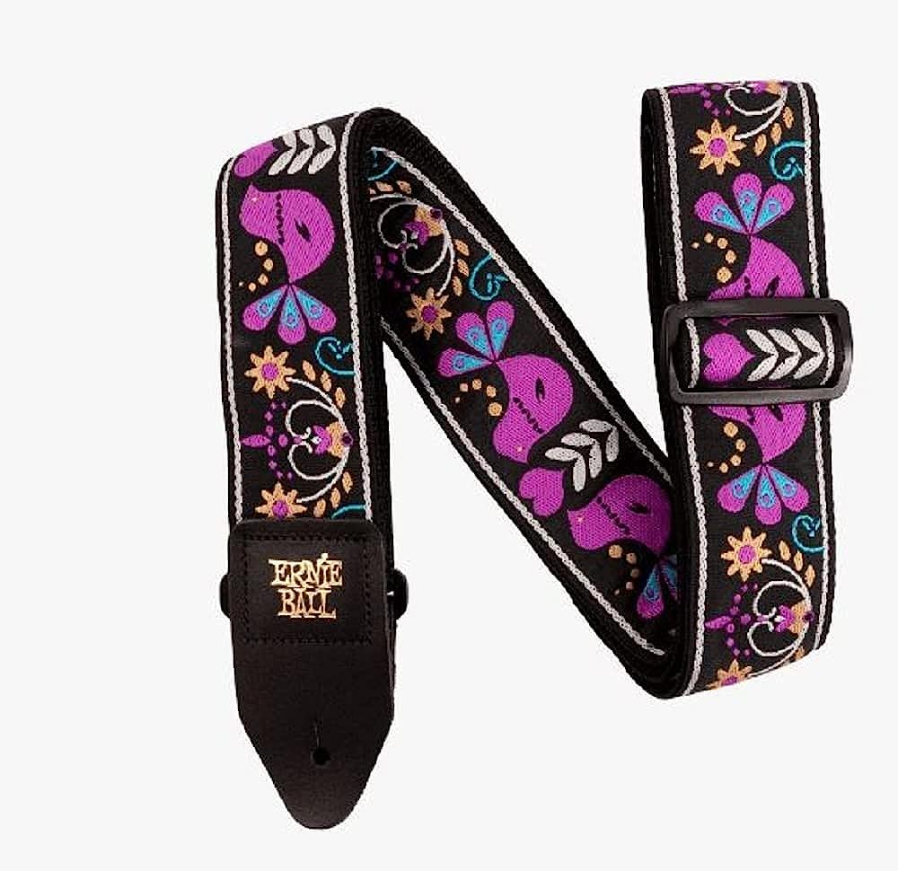Rakuten - 【ゆうパケット便】*【ERNIEBALL(アーニーボール)】【ストラップ】 JACQUARD STRAP　Purple Bird Lupin #5331