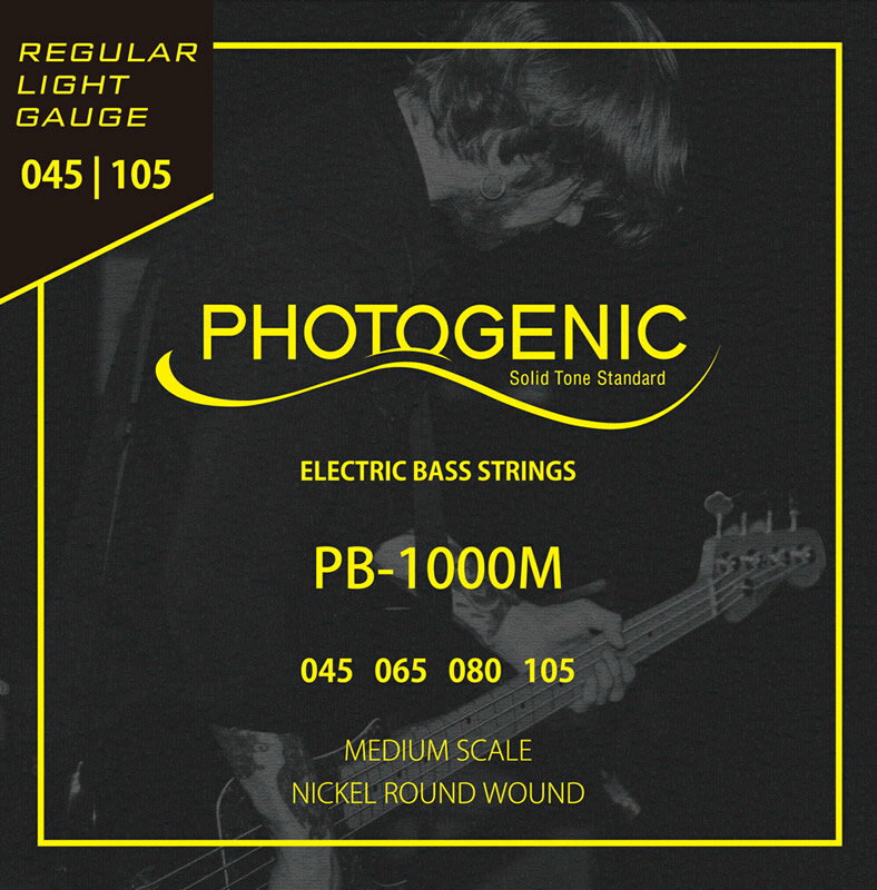 *【ネコポス便発送、代引き不可】【Photogenic（フォトジェニック） ベース弦】PB-1000M　ミディアムスケール　レギ…