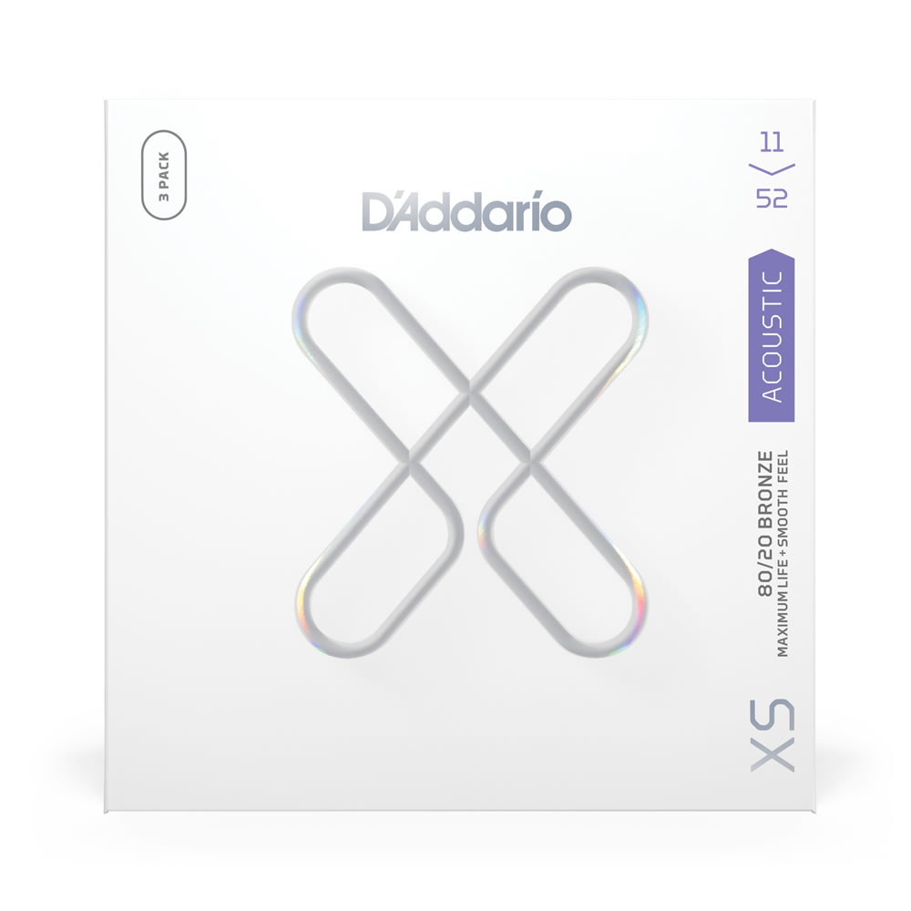 【メール便・送料無料】【3セットパック】D'Addario CUSTOM LIGHT .011-.052 XSABR1152-3P アコースティックギター弦 XS コーティング弦 80/20ブロンズ