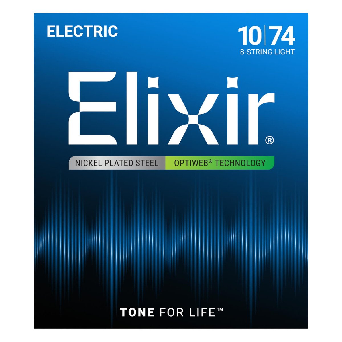 弦（0.09至0.42） - 【メール便発送、代引き不可】【Elixir（エリクサー）　エレキギター弦 】OPTIWEB 8弦 Light .010-.074 #19062