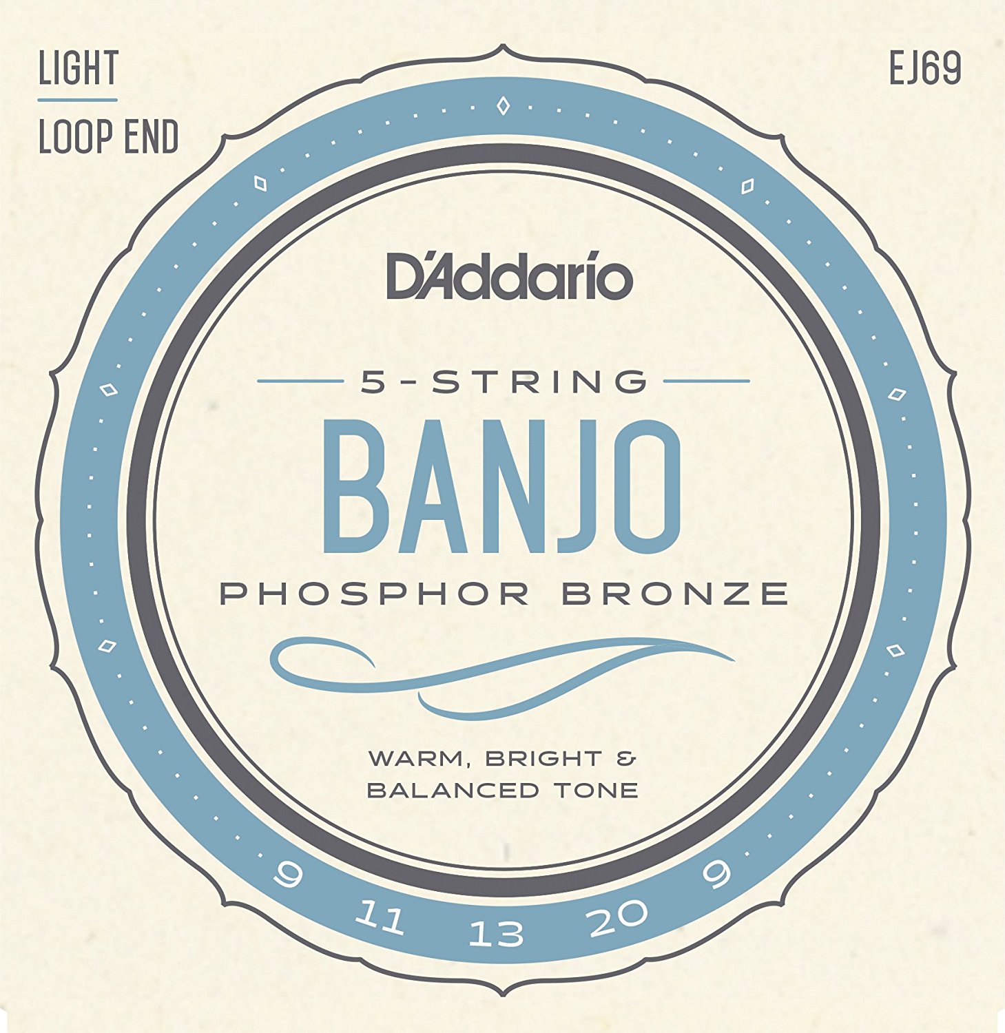 5-String Banjo, Phosphor Bronze, Light, 9-20 ゲージ:.009 / .011 / .013 / .020 / .009 チューニング:D-B-G-D-G ※パッケージか予告なく変更されることがござます。商品仕様につきましては変更はございませんので御了承お願い致します。　