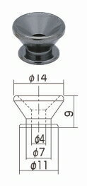 【ネコポス便・送料無料】【ギターパーツ】【エンドピン】　【GOTOH】エレキギター用エンドピン　EP-B2/ゴールド