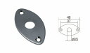 【メール便・送料無料】【ギターパーツ】【ジャックカバー】 【GOTOH】エレキギター用ジャックカバー JCB-2 クローム(JCB-2/C)