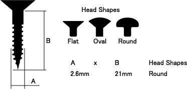 【SCUD】【スクリュー】 ビス W-VIS サドルイントネーション用、インチサイズ、6P