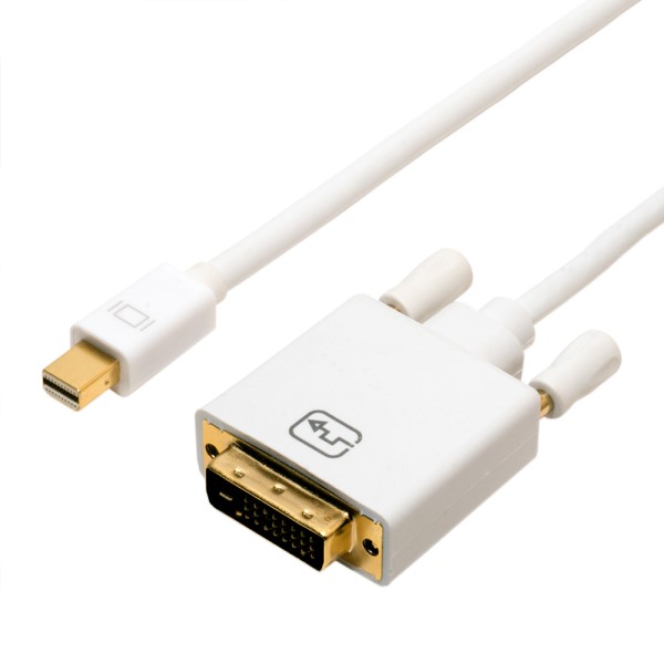 ミヨシ MINI Displayport-DVI変換ケーブル 2m 2Kタイプ ホワイト DPA-2KDVWH Macbook Surface対応 【送料無料】