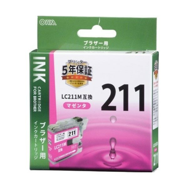 樂天商城 - ブラザー 互換インク LC211M互換 マゼンタ×1個 OHM 01-4272 INK-B211B-M 【メール便送料無料】