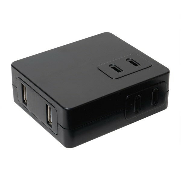 ߥ襷 USB-ACץ OAå AC2ĸ USB2ݡ ֥å MBP-AC01/BK PSEǧ ̵