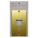 スイッチカバー 1口用 真鍮 スイッチプレート 1個 コンセントカバー 壁用プレート おしゃれ カバー交換用 OHM 00-4698 HS-UC01 【メール便送料無料】