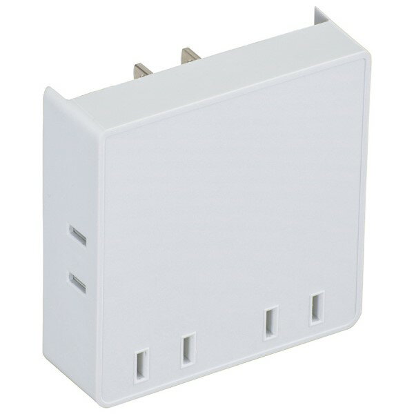 樂天商城 - スクエア電源タップ 4個口 ホワイト OHM 00-6903 HS-A4PBT-W OAタップ コンセントタップ テーブルタップ 電源コード 【メール便送料無料】