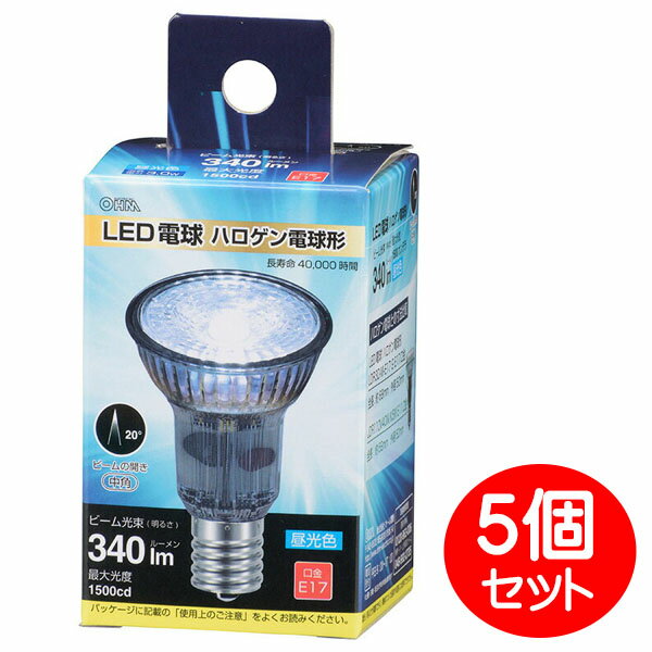 ȥݥ3ܡ6/16 LEDŵ ϥ׷  3W 340lm  5ĥå E17 OHM 06-3404...