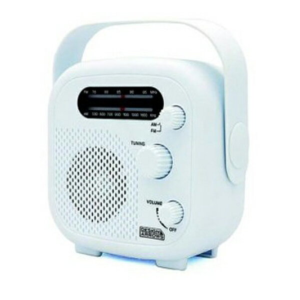 ヤザワ シャワーラジオ ホワイト FM/AM 防水ラジオ IPX5 SHR02WH 送料無料