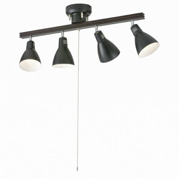 樂天商城 - 4灯シーリングライト LED電球付属 ブラック OHM 06-1462 LT-YY40AW-K 【送料無料】