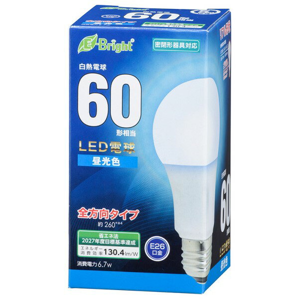 樂天商城 - LED電球 昼光色 E26 60形相当 全方向配光260° OHM 06-4345 LDA7D-GAG27 【送料無料】
